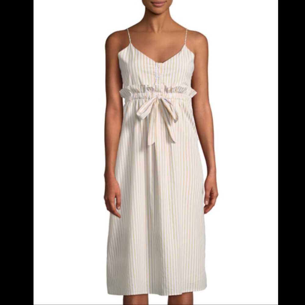 Line & dot ryline striped sleeveless midi dress